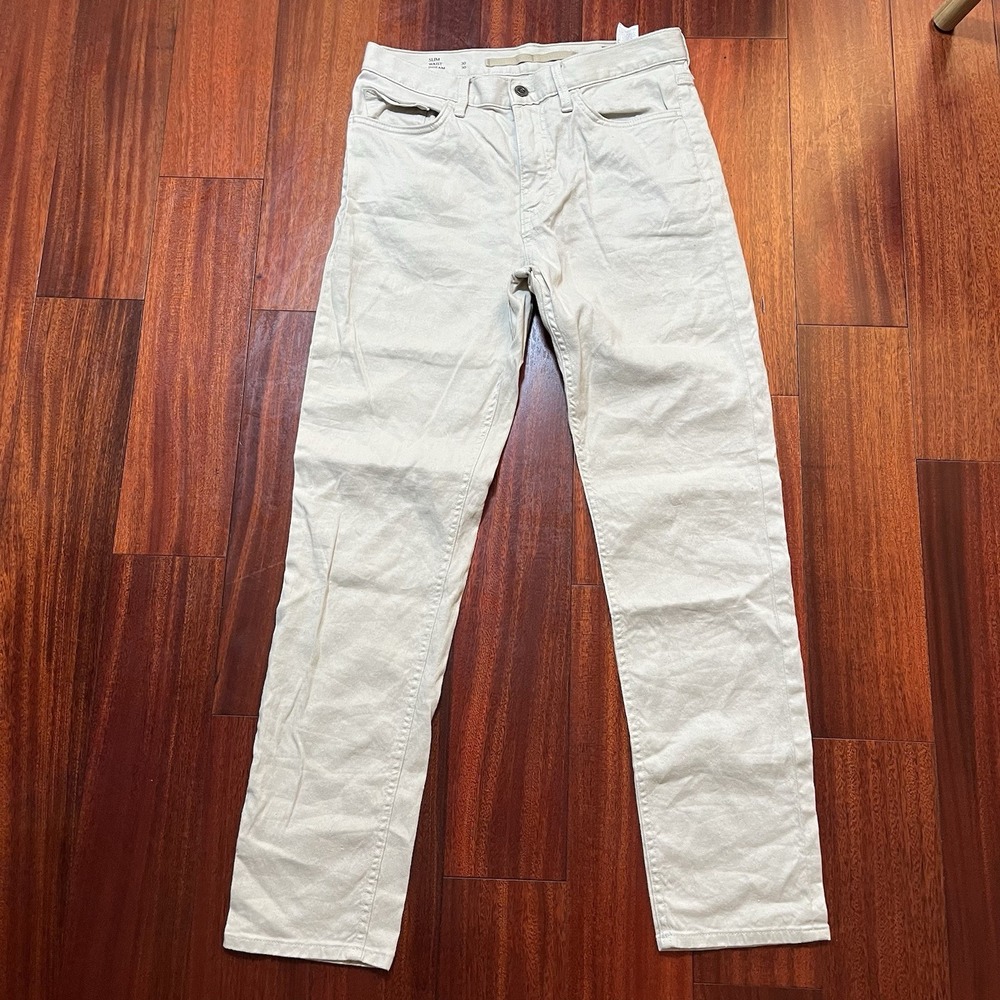 Banana Republic Pants Mens 30x30 (30x29) Tan Linen Blend Stretch The Traveler